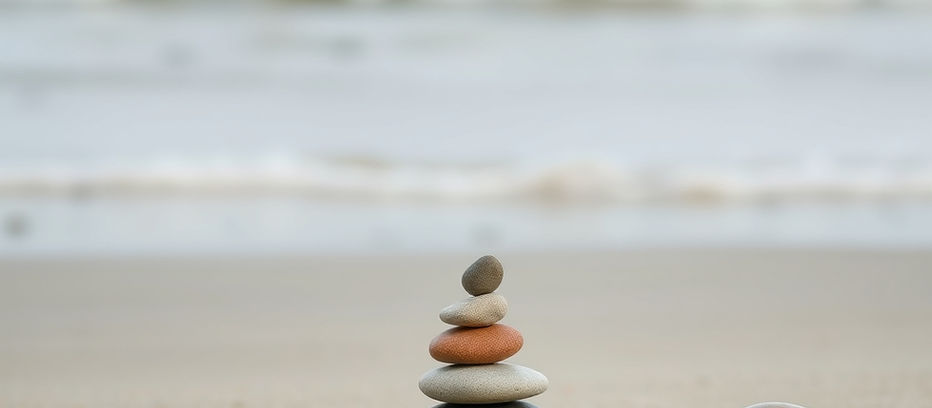 Stones arranged in ceremony