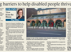 A screengrab of Meg's article in the Hackney Gazette newspaper