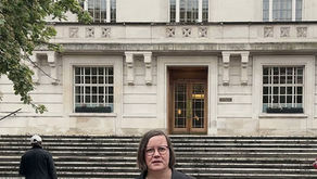 Meg stood outside Hackney Town Hall