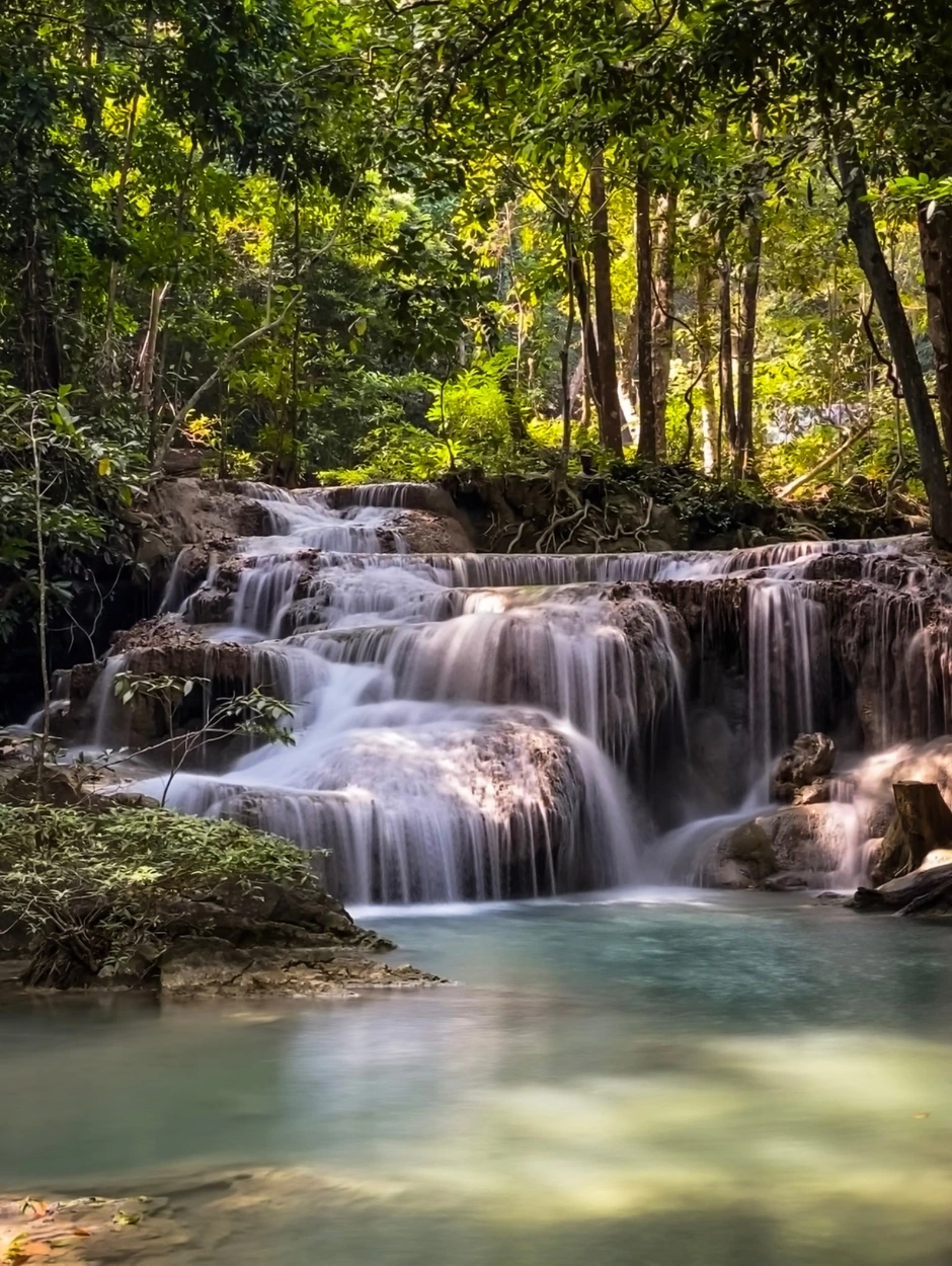 erawan falls kanchanaburi thailand