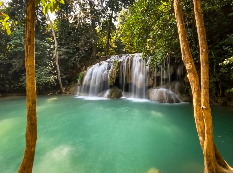 erawan falls waterfalls kanchanaburi thailand
