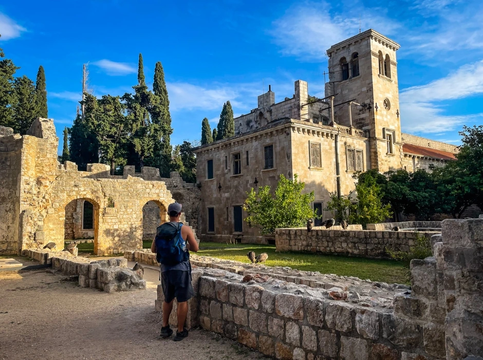 Lokrum island monastery Dubrovnik in Croatia