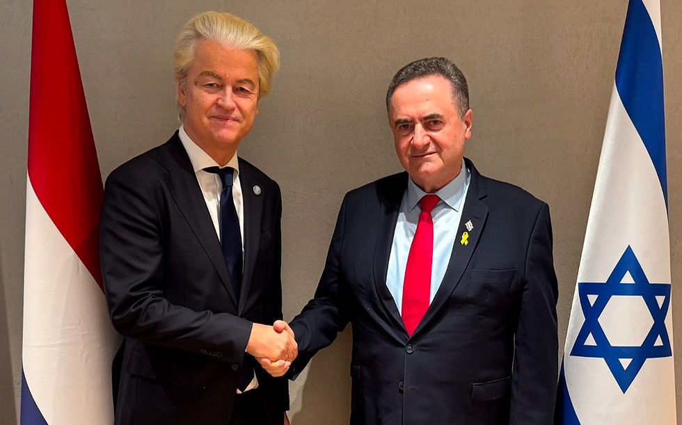 Wilders met minister Katz van Israël (beeld: GPO)
