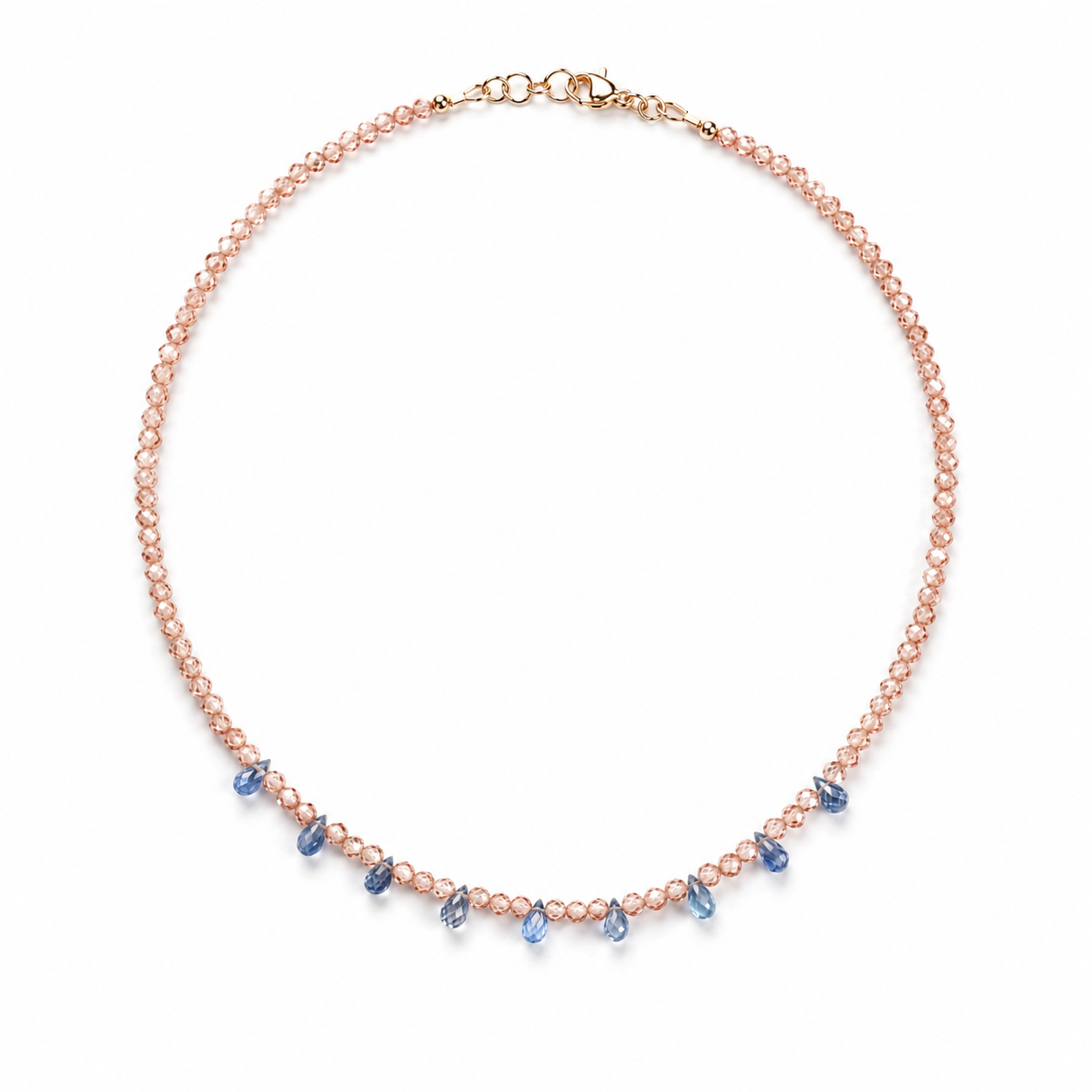 Zircon & Kyanite Drop Necklace