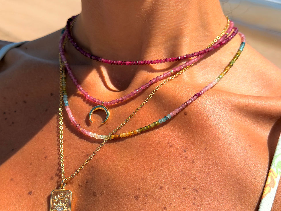 Thumbnail: Rubellite Pink Tourmaline Necklace 