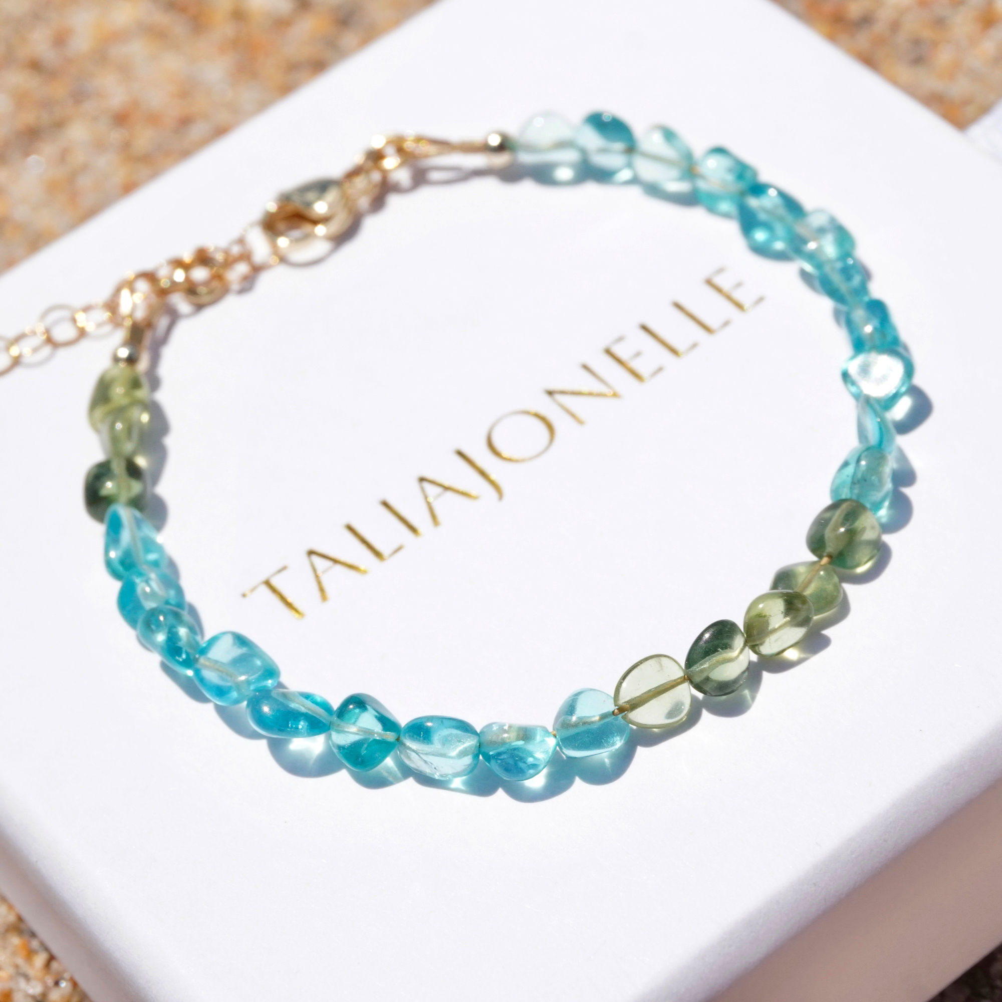 Blue Green Apatite Bracelet