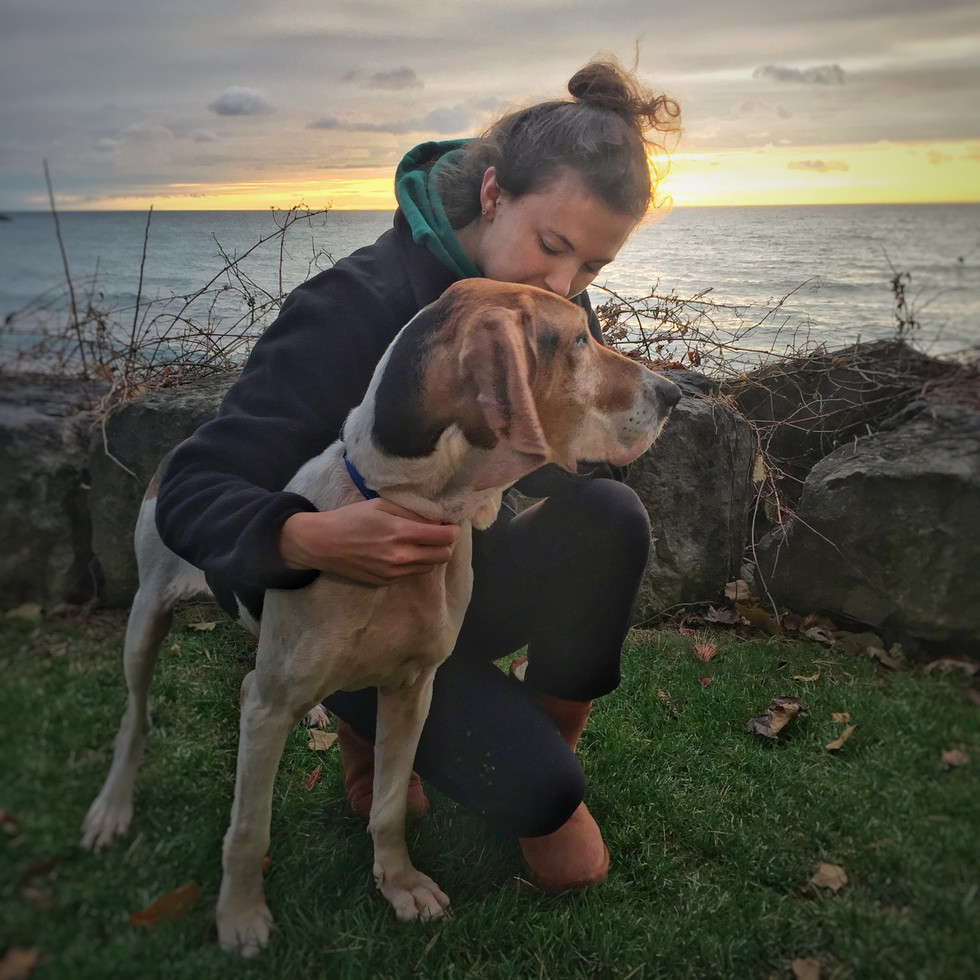 Willow and Sarah at sunrise