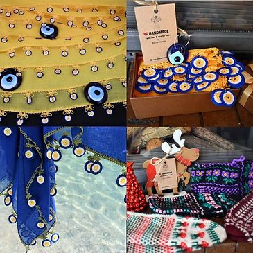 Evileye scarves & Handmade socks