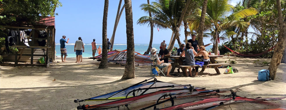 Kite paddle wing and windsurfing school and rental in Martinique