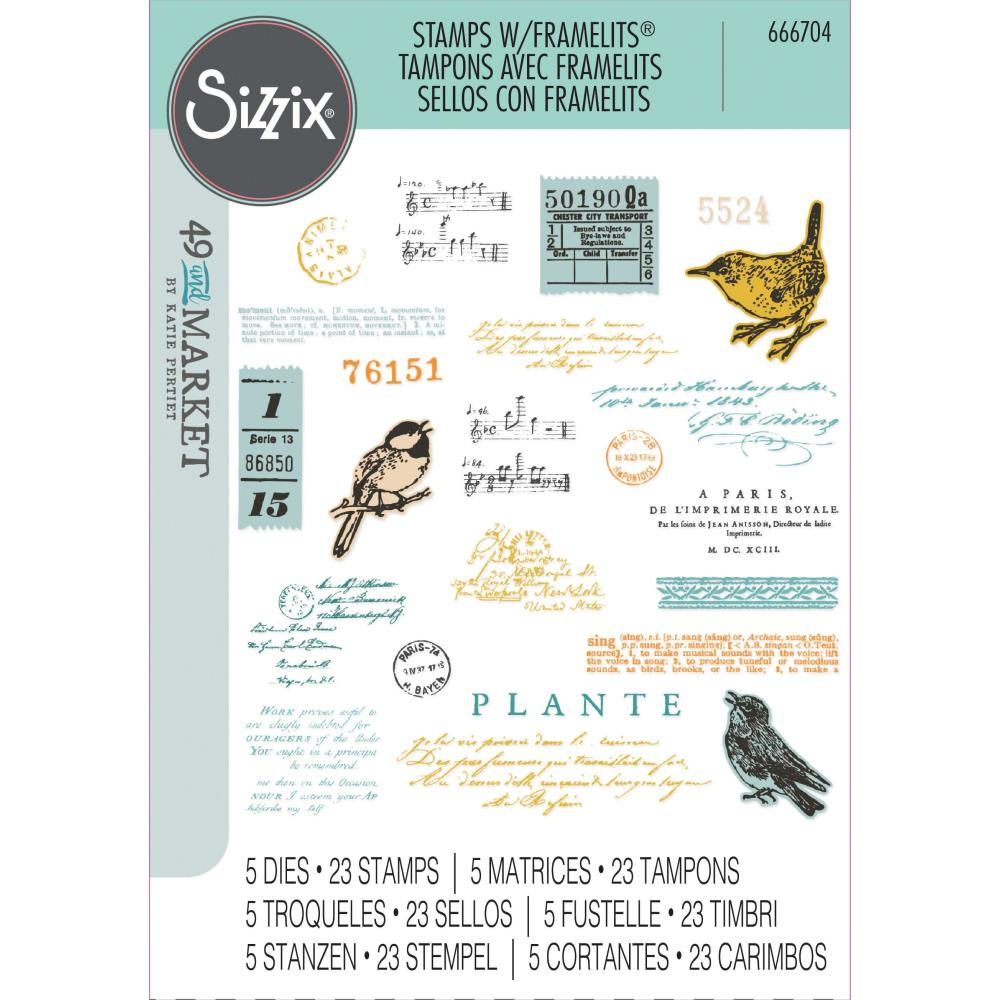 Bird Song Clear Stamp & Die Bundle by 49 and Market