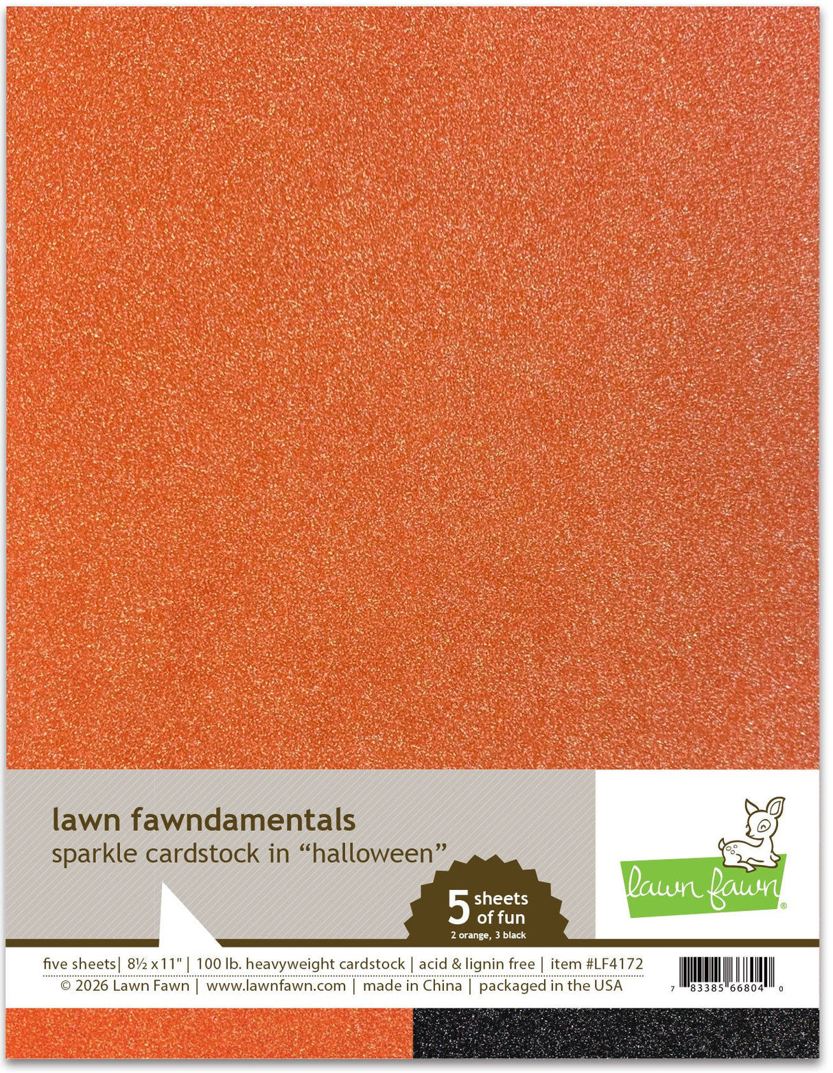 Sparkle Cardstock - Halloween Pack Orange & Black