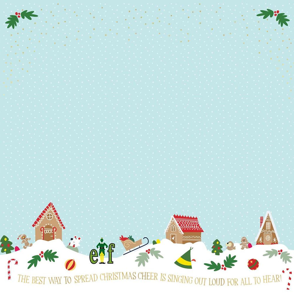 Thumbnail: 12"x12" Spread Christmas Cheer - Elf Foiled Double-Sided Paper