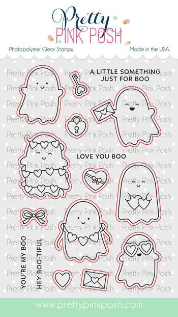 Valentine Ghost Friends Clear Stamp & Die Bundle
