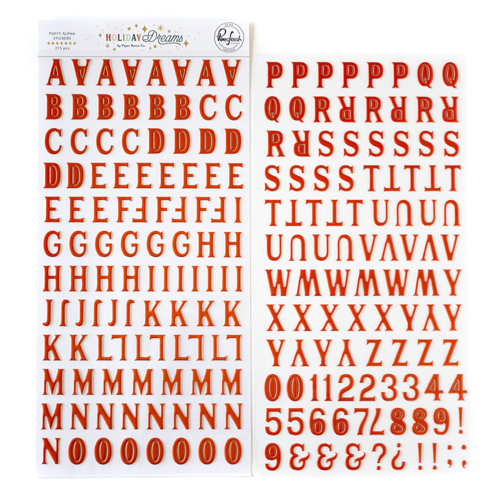 Holiday Dreams: Puffy Alpha Stickers