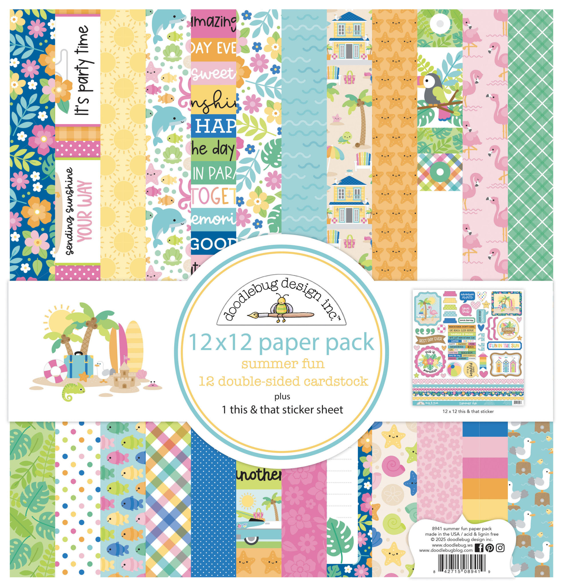 summer fun 12x12 paper pack