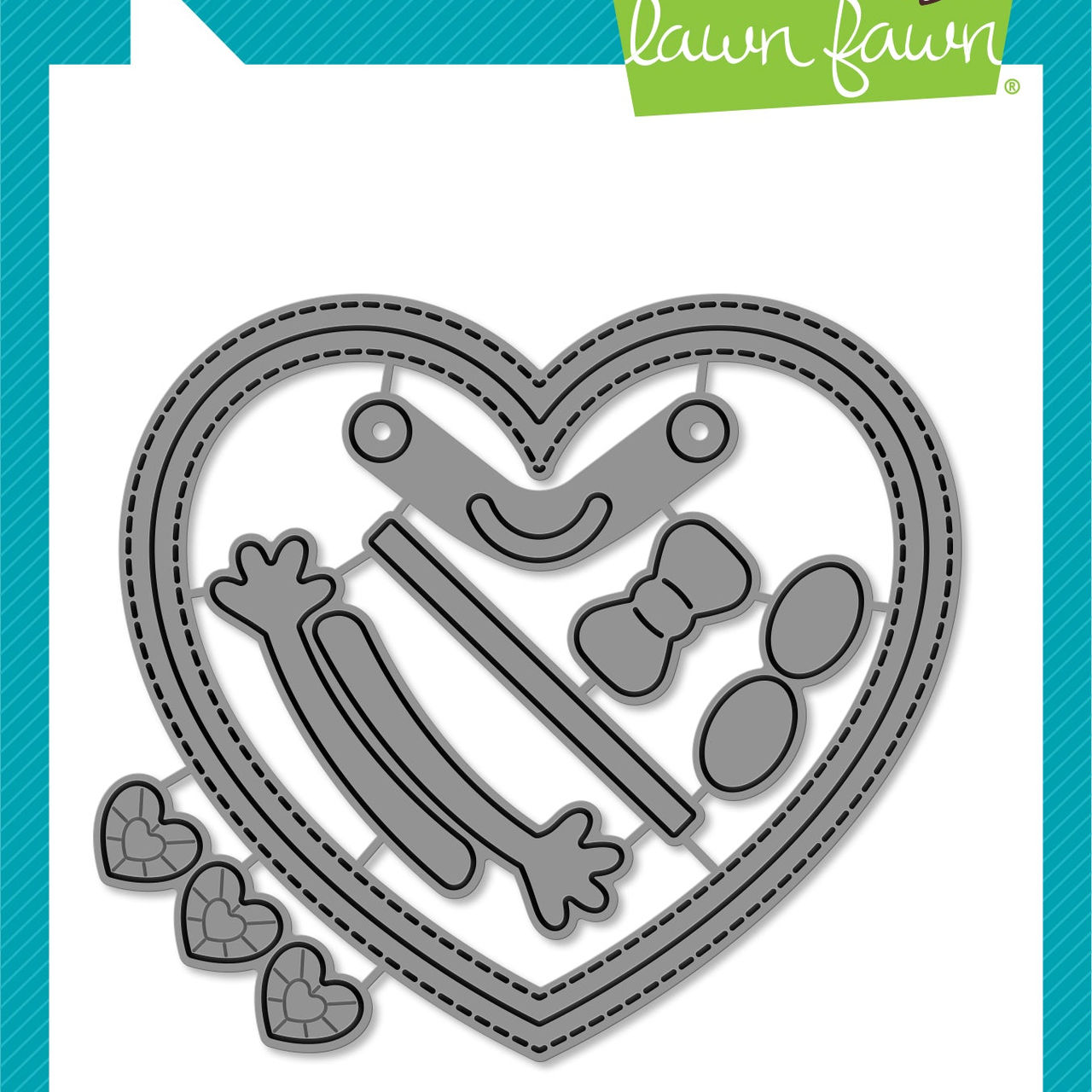 Stitched Happy Heart Die