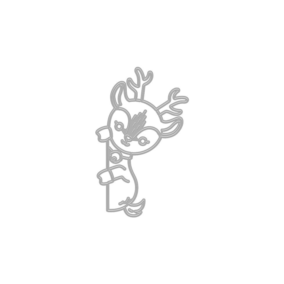 Thumbnail: Peeking Reindeer Fancy Die