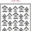 Thumbnail: Layered Birdhouses Stencil (4 Layer)