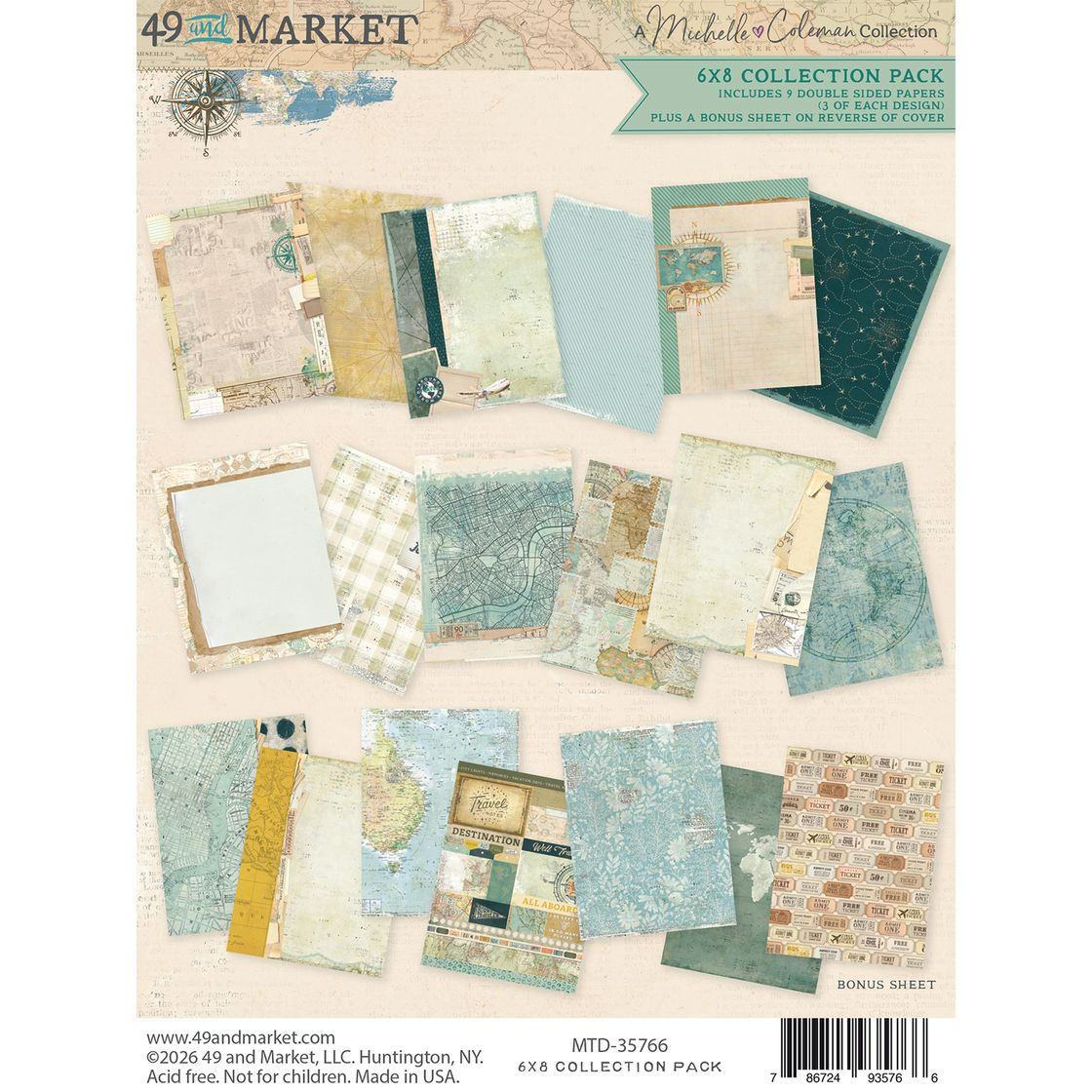 Travel Diaries Collection Pack 6"X8"