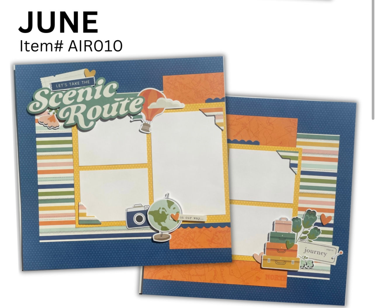 AIR Exclusive Simple Stories June Happy Travels Page Layout