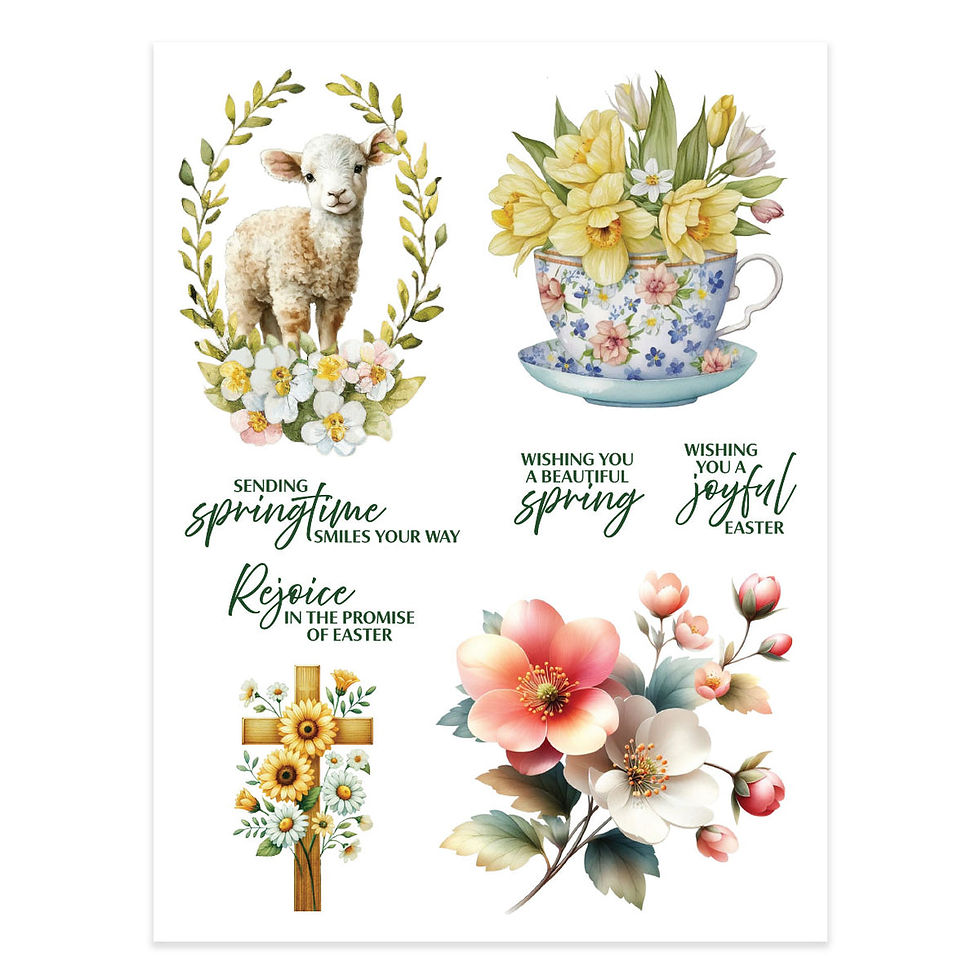 Thumbnail: Spring Blessings Rub-On Sheets