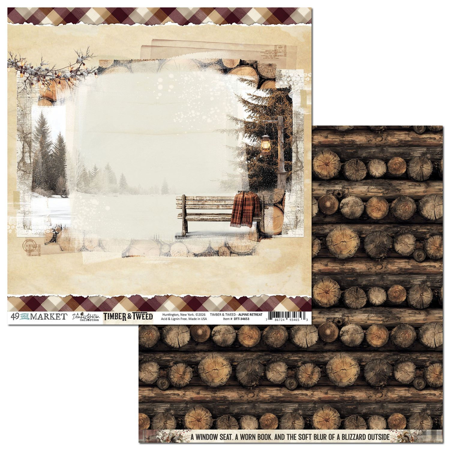 Alpine Retreat - Timber And Tweed 12"x12" Cardstock