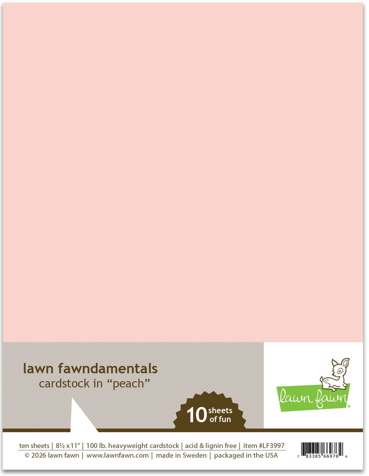 peach 8.5x11 Cardstock - 10 Pack