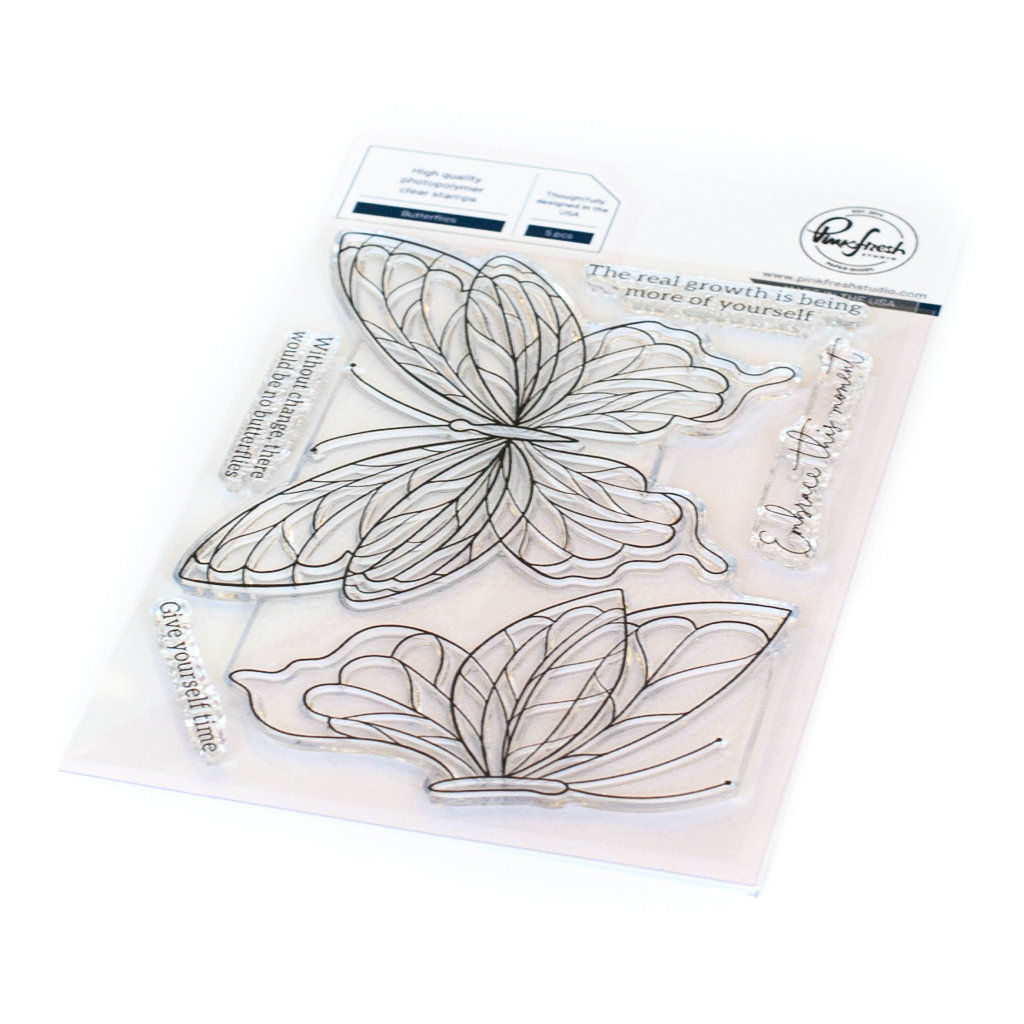 Butterflies Clear Stamp, Stencil & Die Bundle