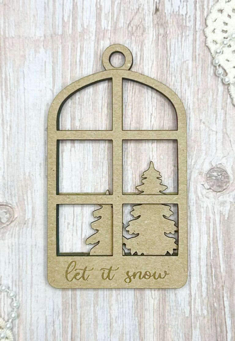 Winter Window See Through Shaker Tag