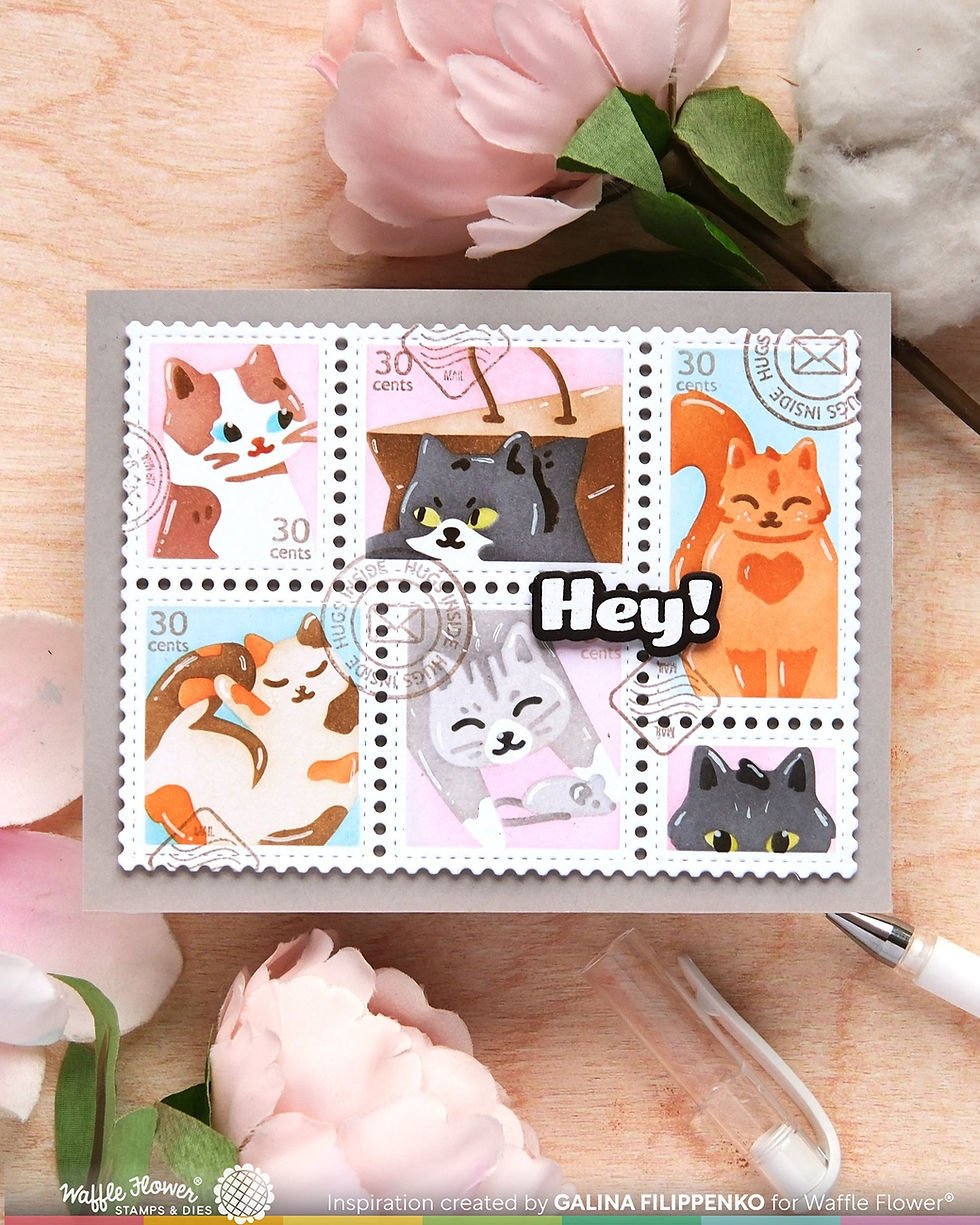 Thumbnail: Postage Collage Meow Stencil