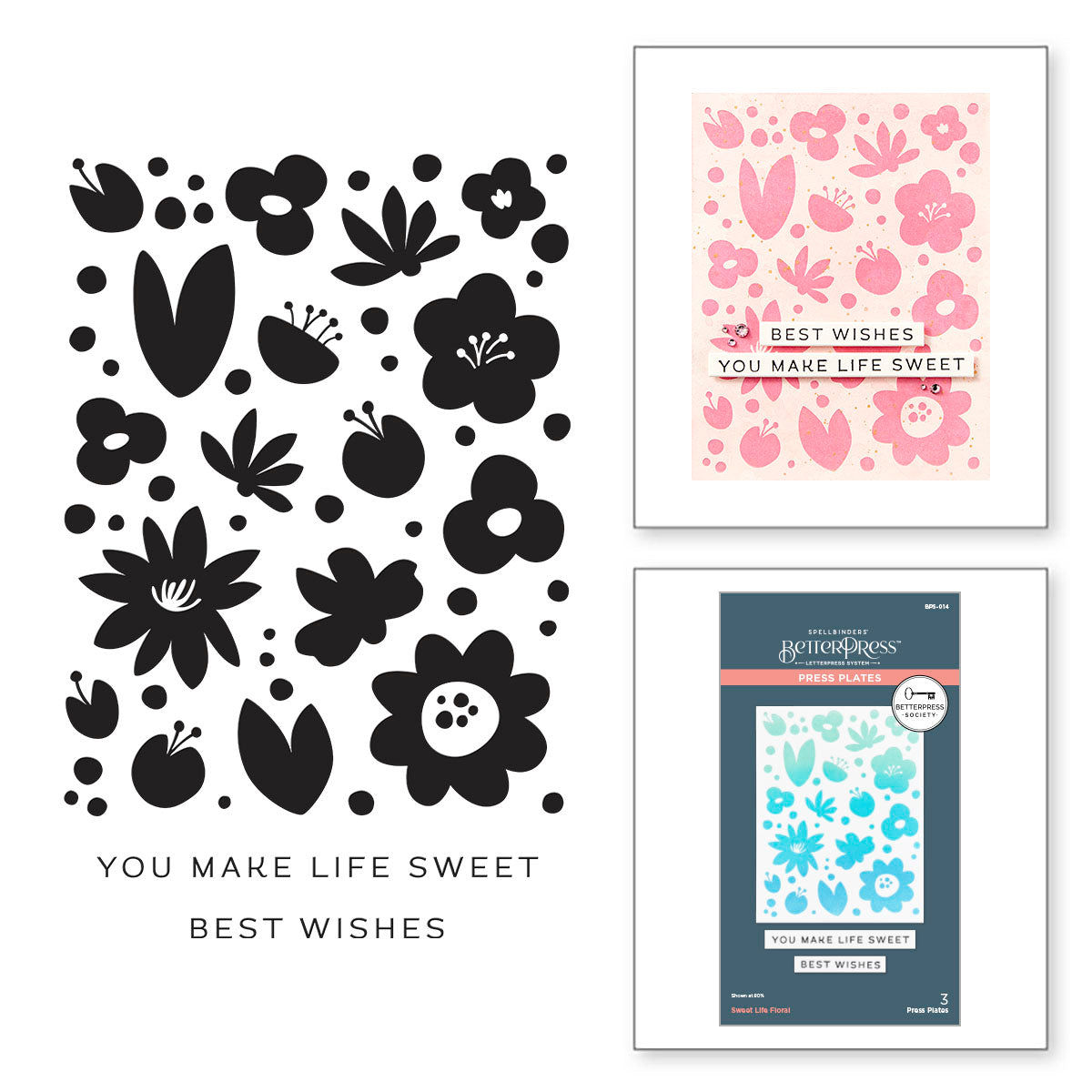 Sweet Life Floral Press Plate - BetterPress Society March 2025