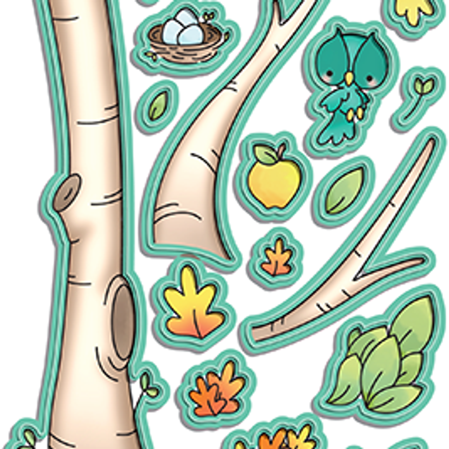 Thumbnail: Build-A-Tree Clear stamp & Die Bundle
