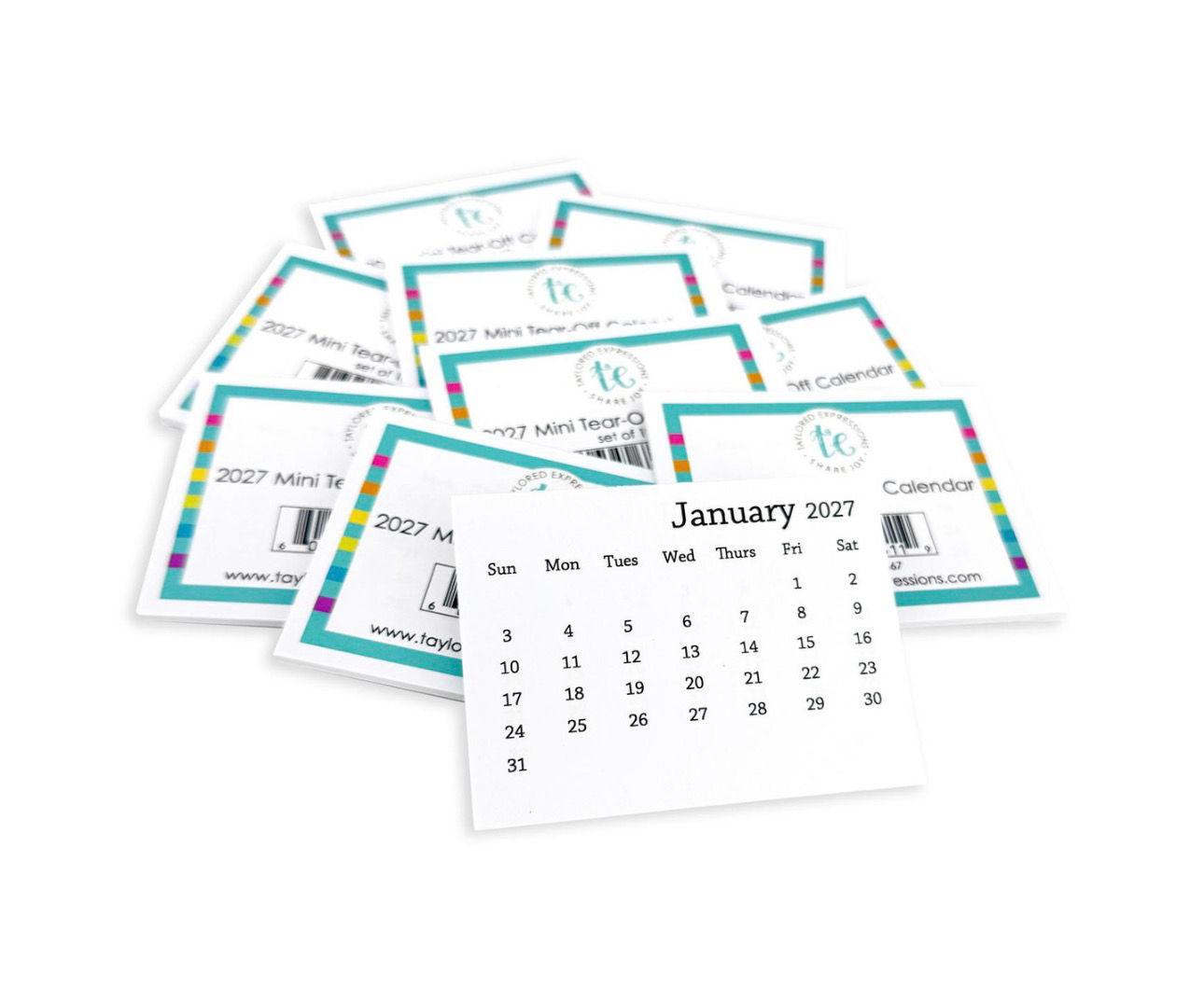 2027 Mini Tear-Off Calendar (set of 10)