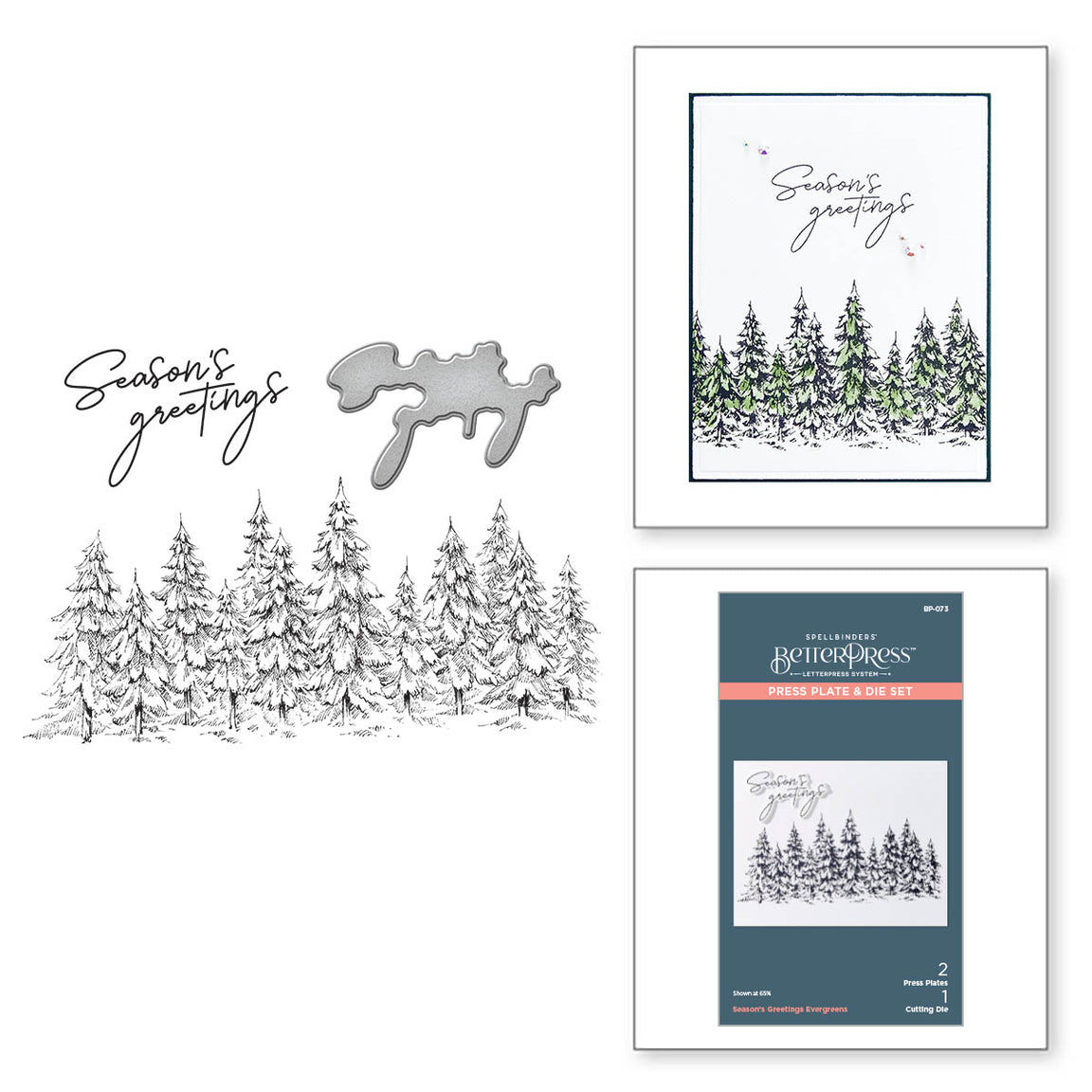 Season’s Greetings Press Plate & Die Set