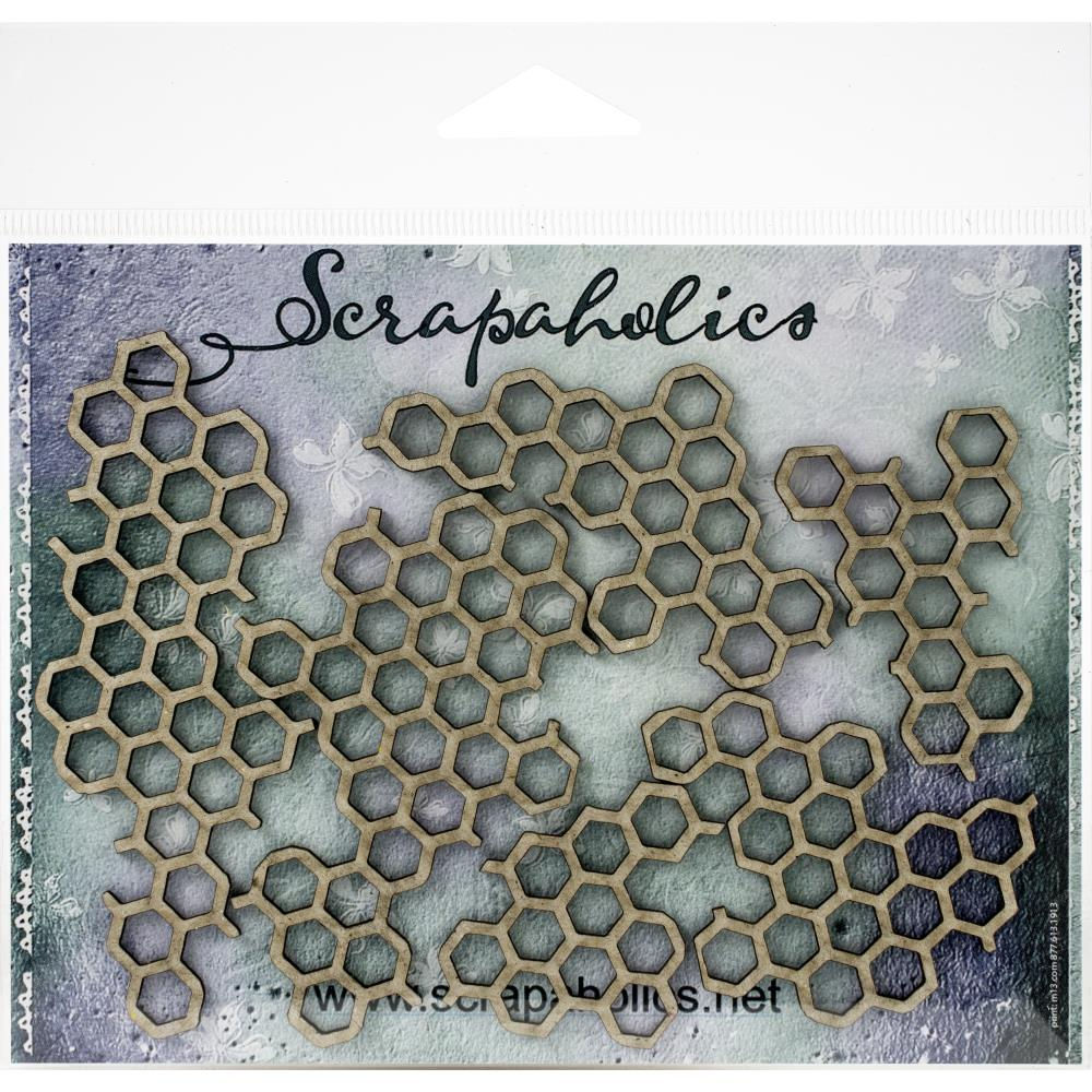 Honeycomb Pieces Chipboard, 6/Pkg, 1.5"-3.5"