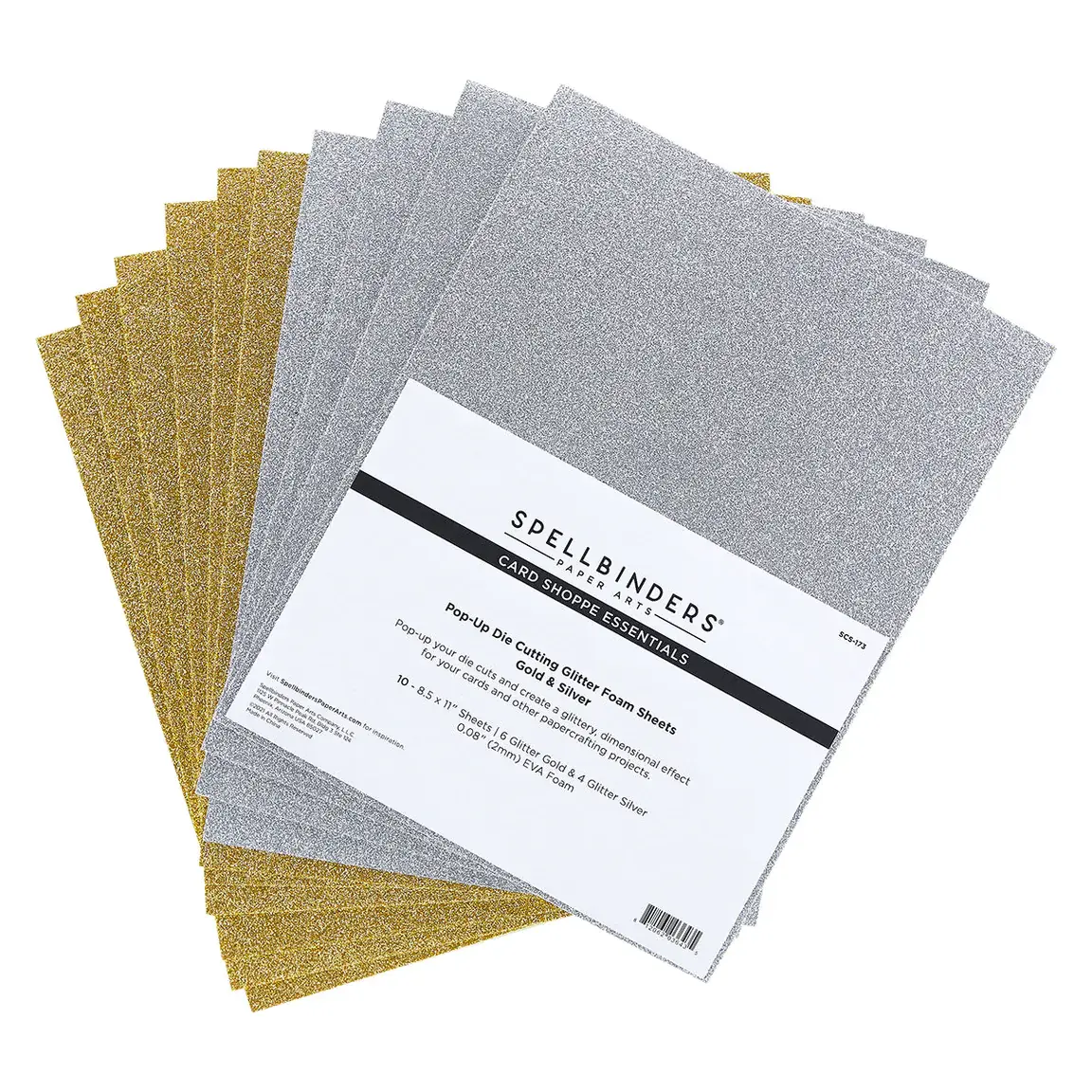 Gold & Silver Pop-Up Die Cutting Glitter Foam Sheet