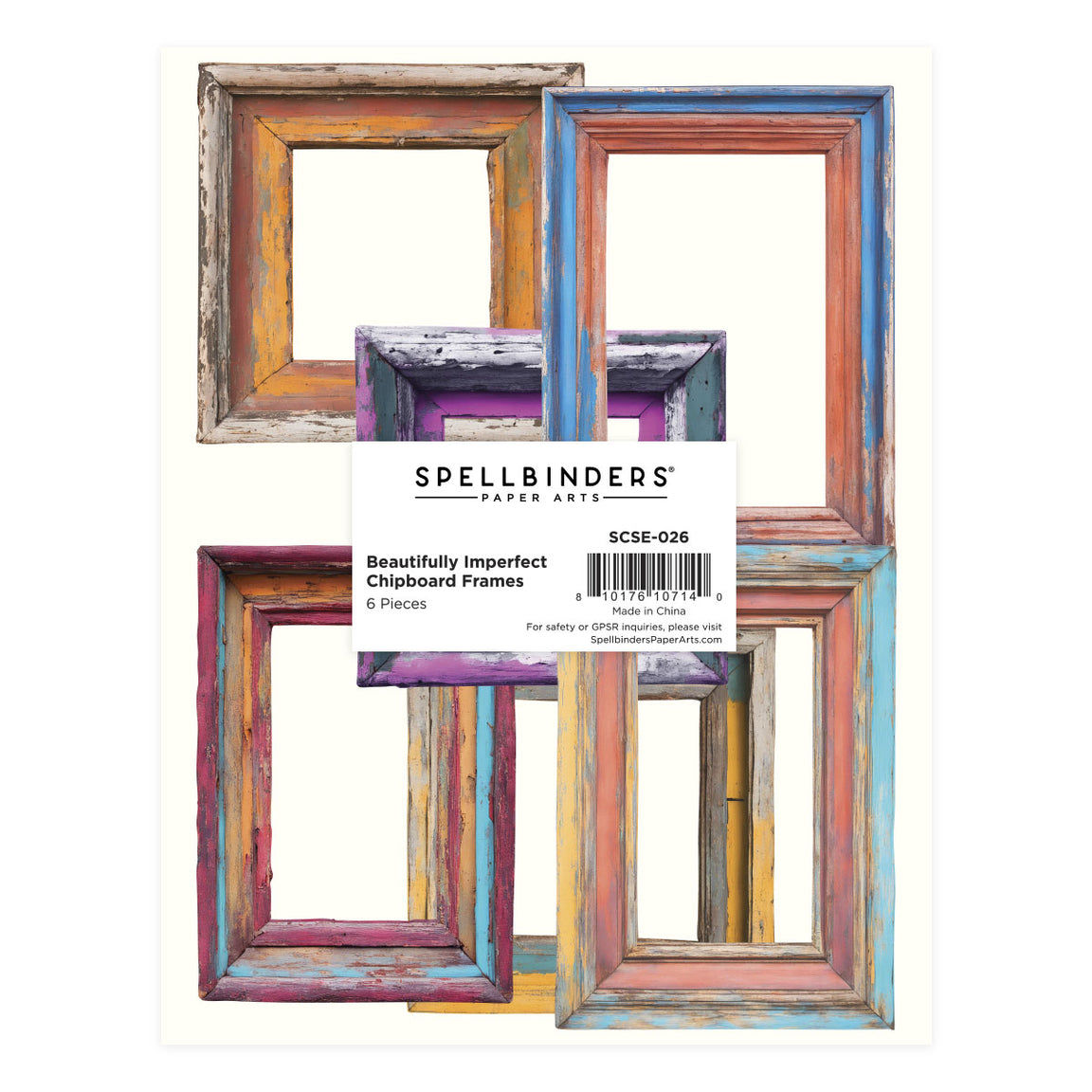 Beautifully Imperfect Chipboard Frames - 6 pc