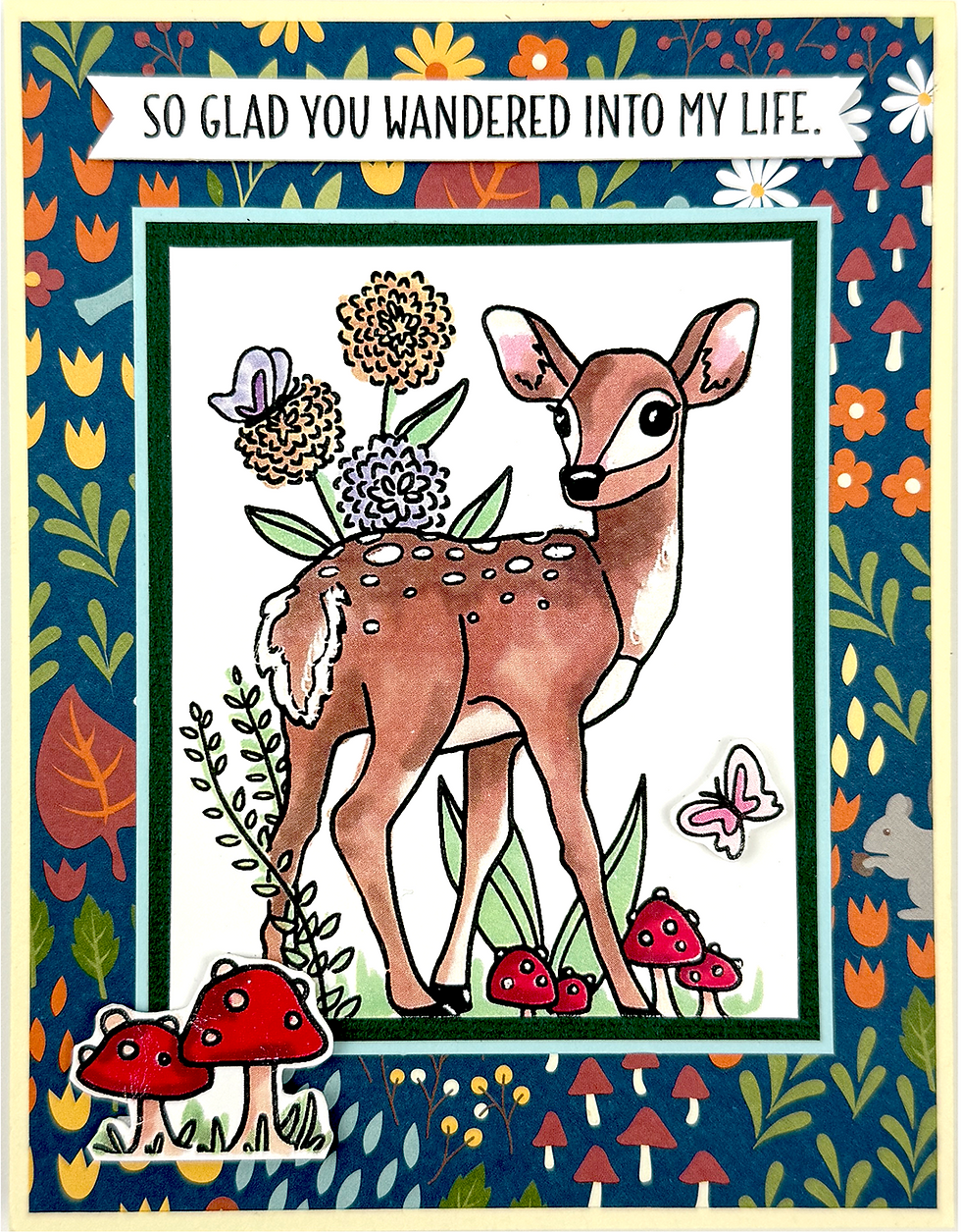 Thumbnail: Floral Fawn Clear Stamp & Die Bundle