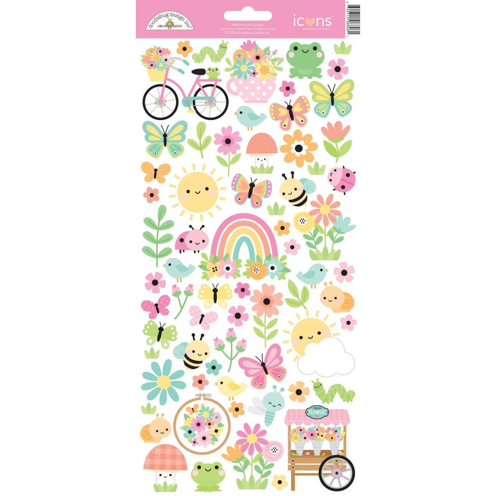 Butterfly Kisses Icon Cardstock Stickers