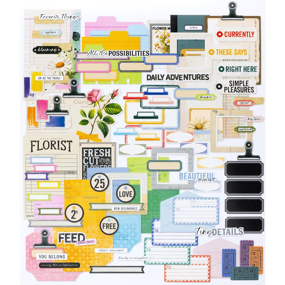 Thumbnail: Journaling Ephemera Bits The Flower Emporium Vicki Boutin