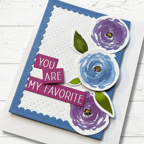 Thumbnail: Delicate Stitches Scalloped Rectangle Dies