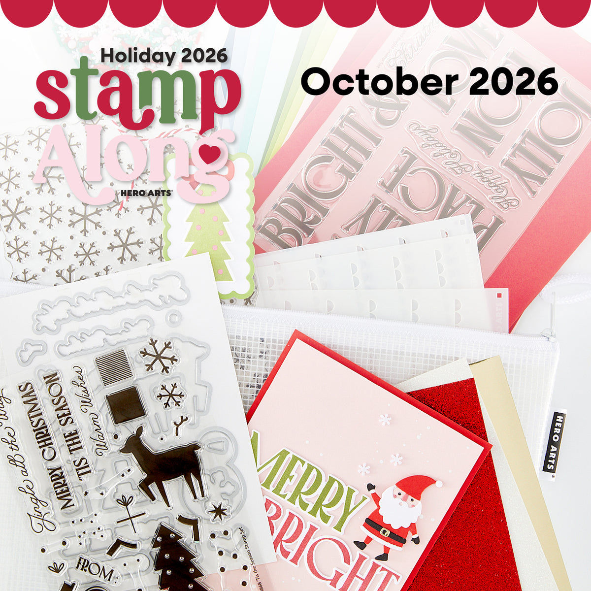 Hero Arts Holiday Stamp Along Kit + Virtual Event - October 2026!