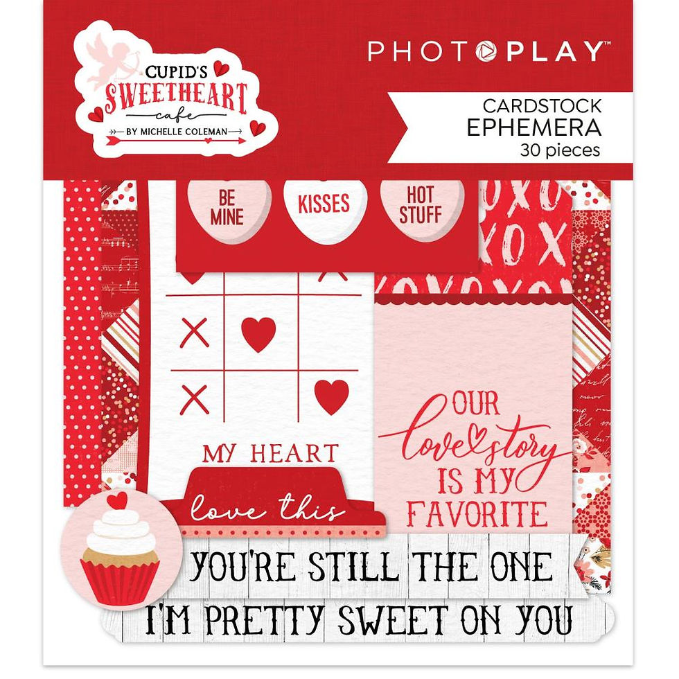 Thumbnail: Cupid's Sweetheart Cafe Ephemera Cardstock Die-Cuts