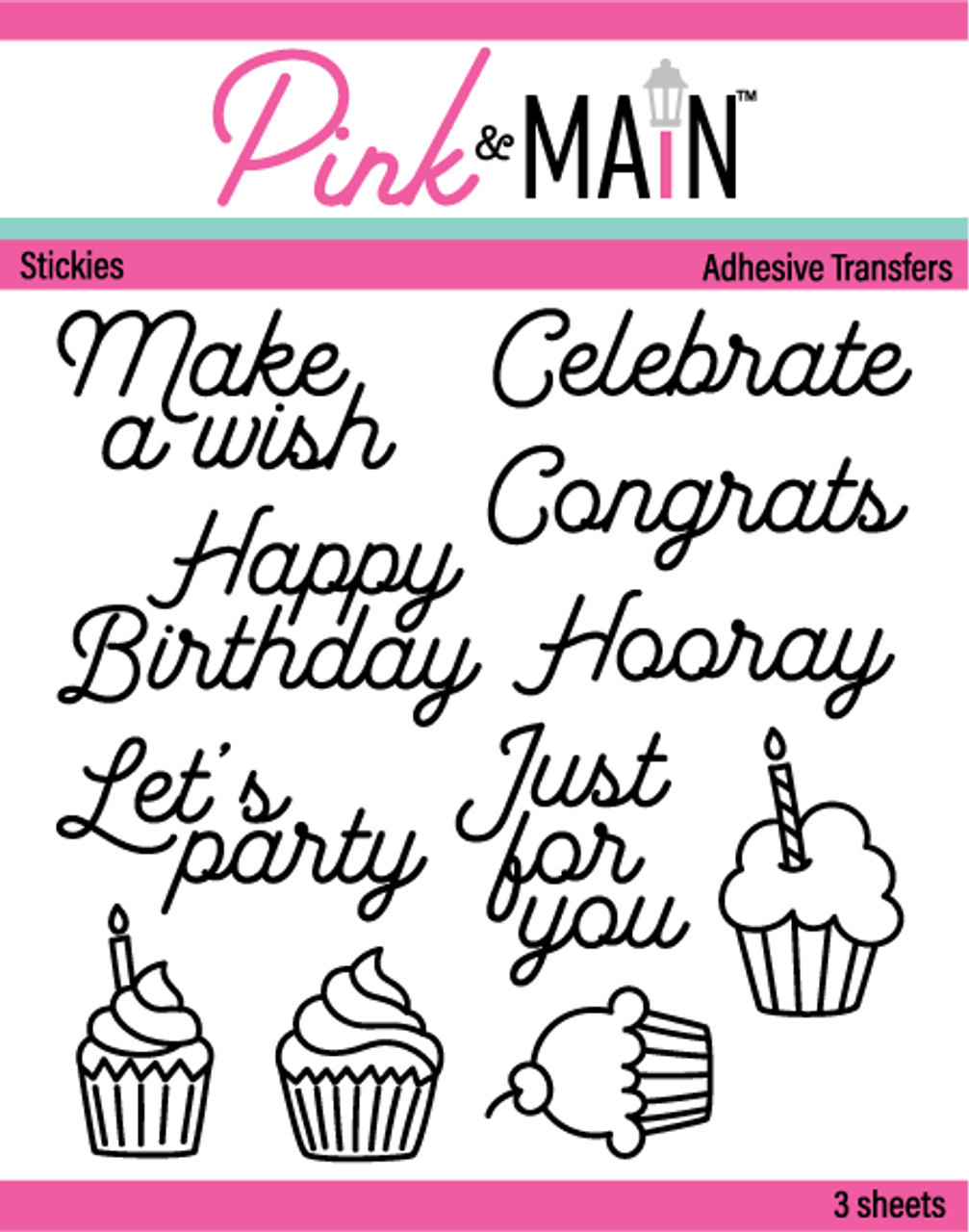 Birthday Sentiments Stickies Adhesive Transfers