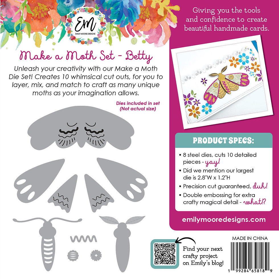 Thumbnail: Betty - Make a Moth Die Set - Emily Moore Designs