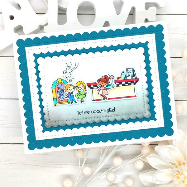 Thumbnail: Delicate Stitches Scalloped Rectangle Dies