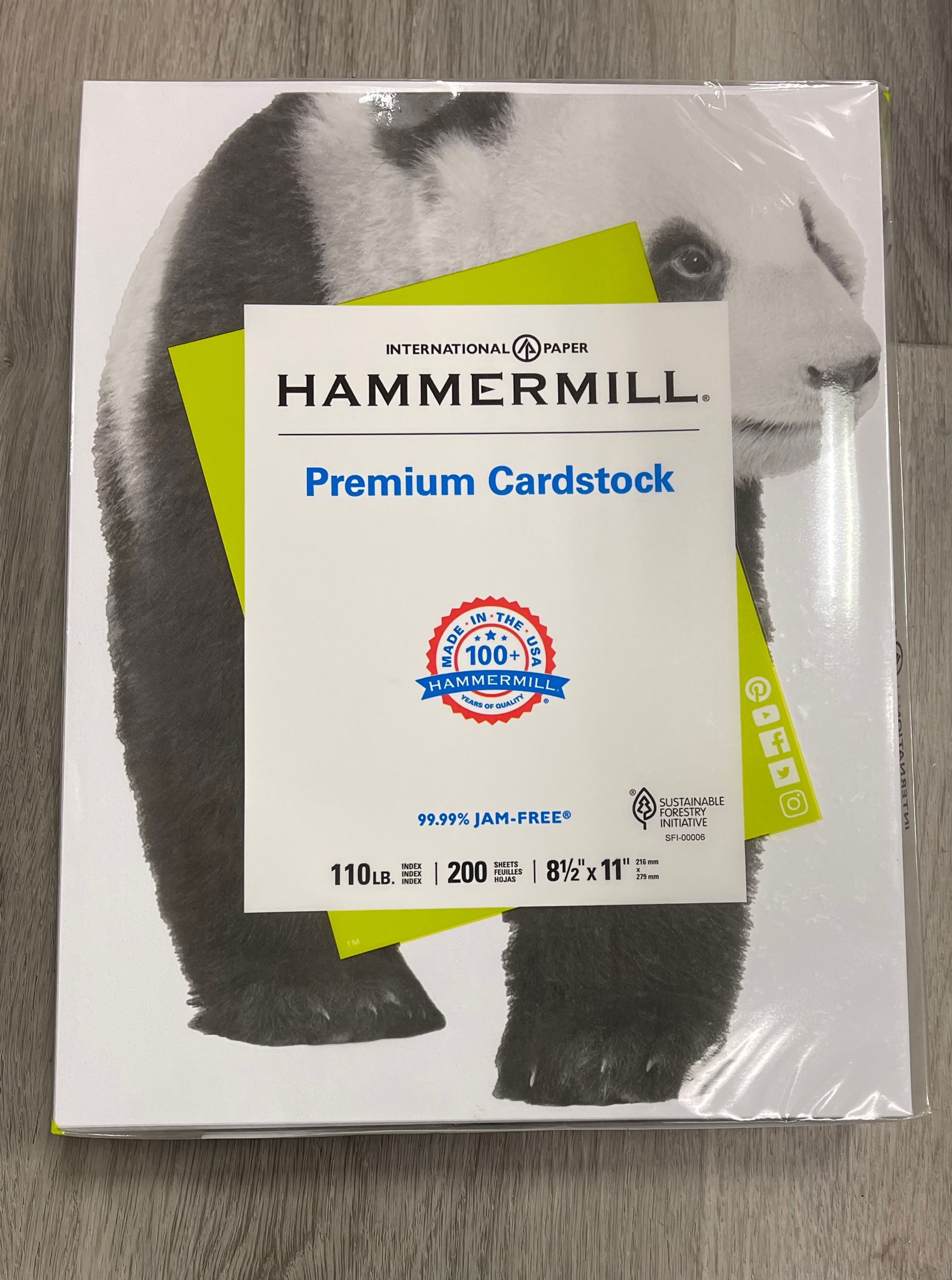 Hammermill Premium 110 lb. Cardstock Paper, 8.5" x 11", White