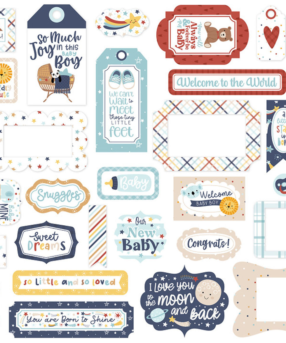 Thumbnail: Baby On Board - Boy Frames & Tags