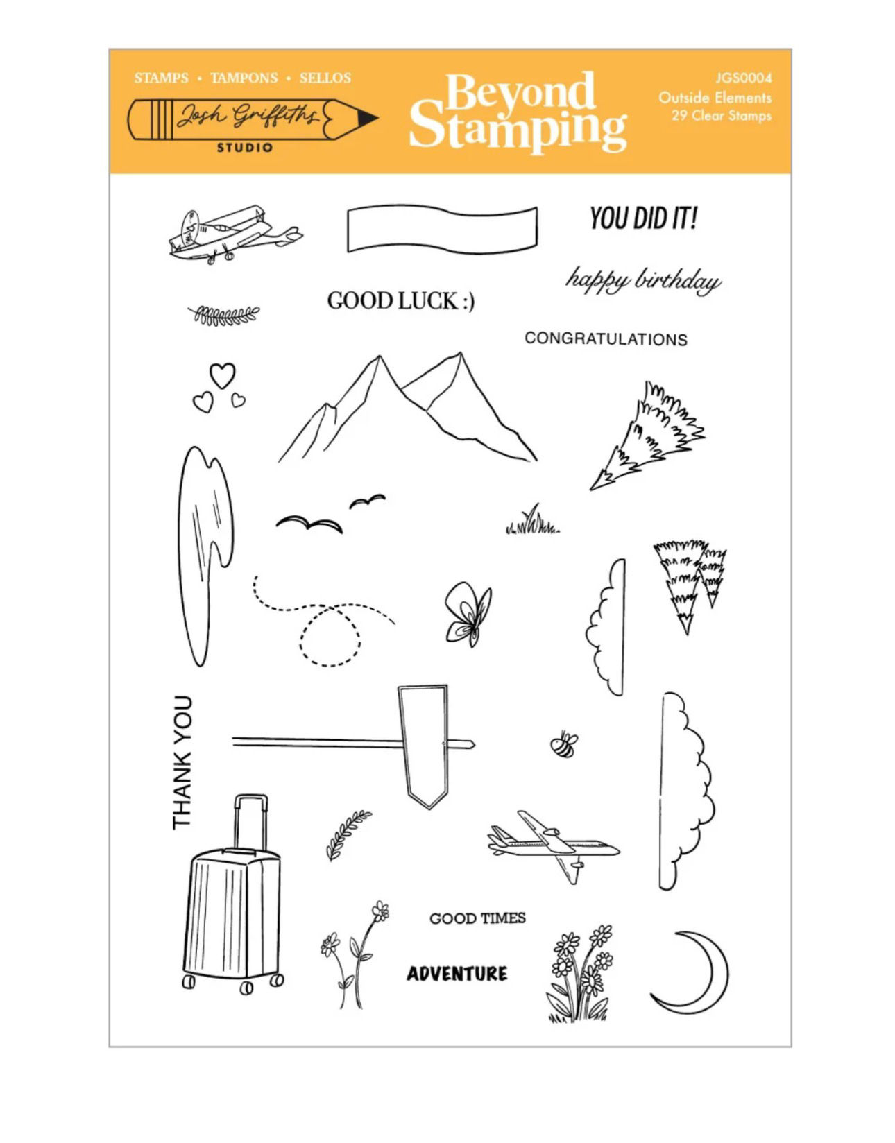 Outside Elements Clear Stamp Set by Josh Griffiths Studio