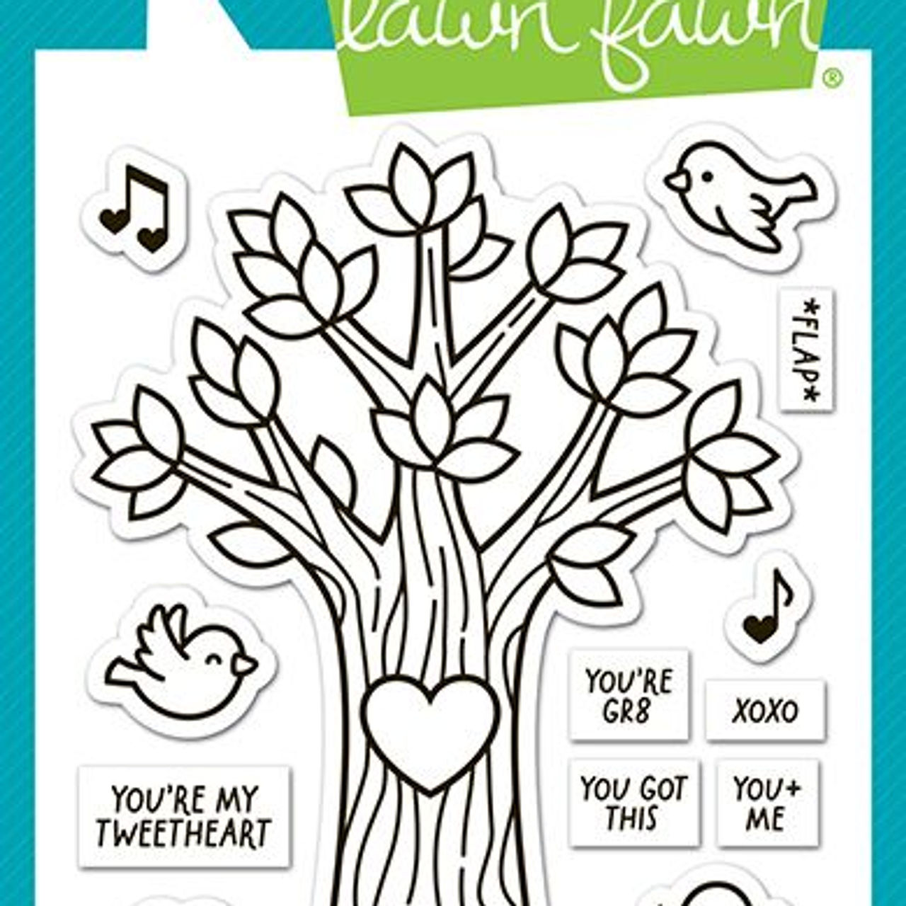 heart tree clear stamp & die Bundle
